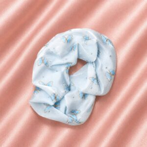 Blush Butterfly Sparkle Scrunchie – Pink Butterfly Hair Scrunchie with Subtle Shine for Women & Girls | Stylish Elegant Hair Accessory