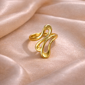 Gold Triple Swirl Ring – Anti Tarnish Jewellery