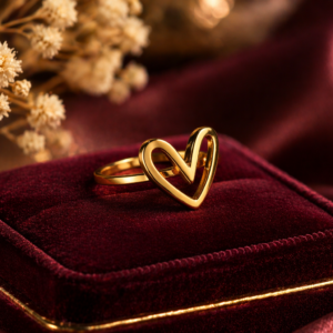 Gold Heart Ring – Anti Tarnish Jewellery