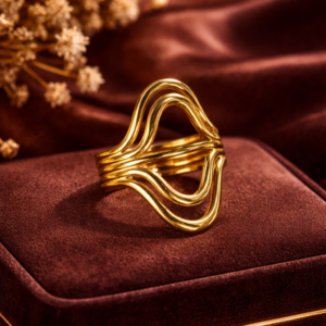 Gold Abstract Heart Ring – Anti Tarnish Jewellery