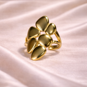 Gold Petal Cluster Ring – Anti Tarnish Jewellery