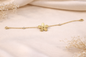 Single Gold Flower Bracelet – Anti Tarnish Jewellery