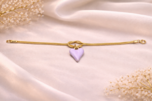 Pink Heart Pendant Bracelet – Anti Tarnish Jewellery