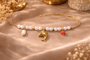 Pearl Dolphin Pendant Bracelet – Anti Tarnish Jewellery